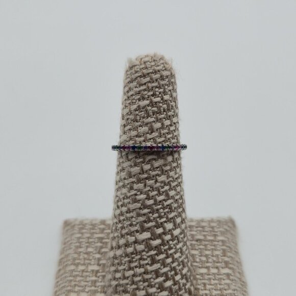 Jewelry - Size 5 Sterling Silver Topaz Spinel Amethyst Gems Ring A3887